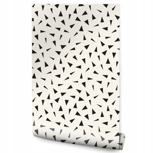 Papier peint salon GEOMETRY Finition triangles noirs