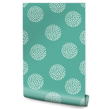 Papel de parede para sala de estar pintado com pequenos pontos e bolinhas ervilhas