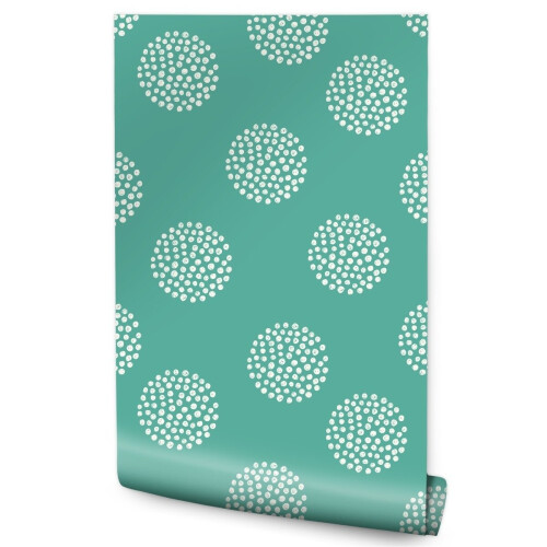Papel de parede para sala de estar pintado com pequenos pontos e bolinhas ervilhas