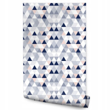 Papel de parede Triângulos pastel Padrão geométrico Decoração