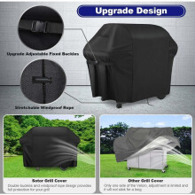 BBQ Cover BBQ Tarp 410D vedenpitävä kaksinkertainen kerros säädettävällä kaksipuolisella kiinteällä