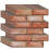 10 pegatinas de pared de ladrillo rojo 3D irregulares 1