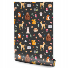 Papel de parede quarto infantil animais da floresta