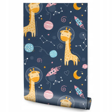 Lasten tapetti Giraffes COSMOS Rockets Constellations