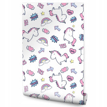 Papel de parede para meninas unicórnios arco-íris