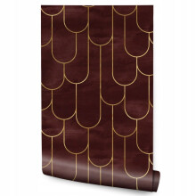 Papel de parede para sala de estar com padrão GEOMÉTRICO estilo Art Déco
