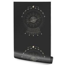 Papel de parede juvenil PLANETAS Estrelas Abstrato Boho