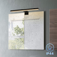 Hetang Yuese 5W 30CM Nero LED Luce per Specchio da Bagno Luce da Parete a Specchio Bianco Caldo Luce da Toeletta