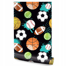 Papel de parede meninos bolas de futebol coloridas estrelas do esporte