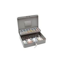 Mala metálica Wedo Standart PLUS com prendedor de dinheiro 30x24x9cm