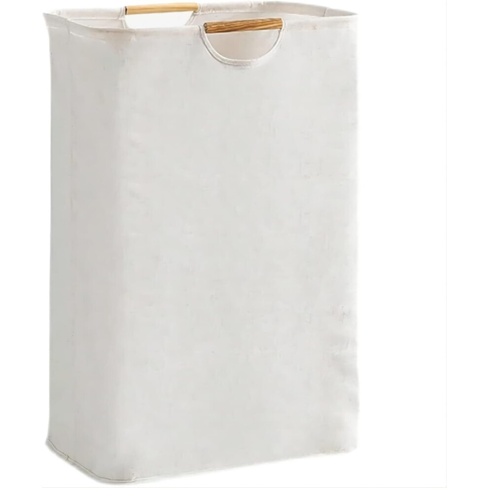 Lave-linge 72L avec manche en bois, grande barrière anti-linge sale pour chambre, salon, chambre d'enfant,