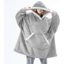 Manta de terciopelo de cordero para otoño/invierno, ideal para uso informal. Tanto hombres como mujeres pueden