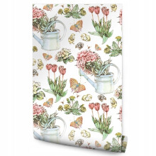 Tapetti ruokasaliin Butterflies Flowers Nature