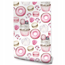 Papel de parede para sala de jantar Decoração de padaria com biscoitos assados VINTAGE