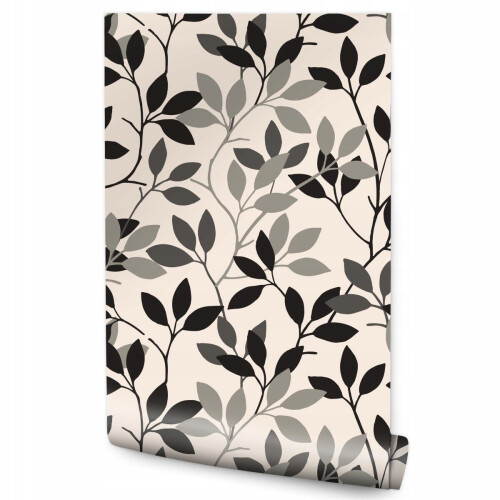 Papel de parede para quartos com acabamento FOLHAS DA NATUREZA