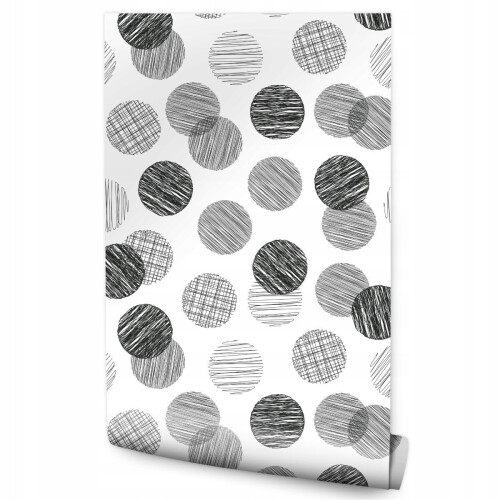 Papel de parede para sala de estar pintado com grandes bolinhas