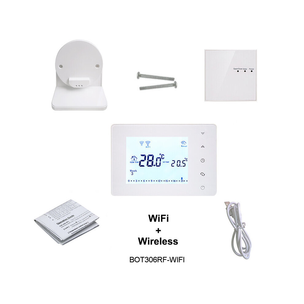 (BOT306RF-WIFI) Thermostat sans fil Beok 306rf, contrôleur de température intelligent Wifi, thermostat d'ambiance