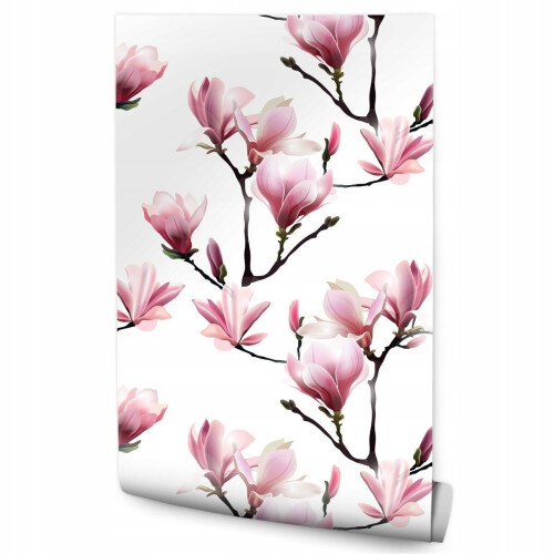 Papier peint de chambre Fleurs MAGNOLIA Brindilles