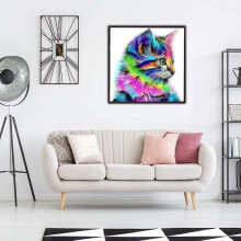 Kit fai da te per pittura a diamante 5D, per dipingere piccoli gatti, carote e grandi tigri, per decorare la casa