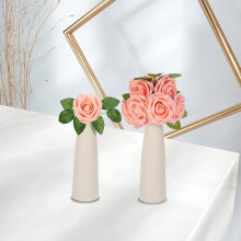 Rose artificiali Hetang Yuese, 25 pezzi di rose di schiuma - rose artificiali di schiuma con gambo per decorazioni