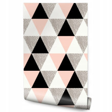 Papel de parede colorido TROUBLE Padrões geométricos retrô