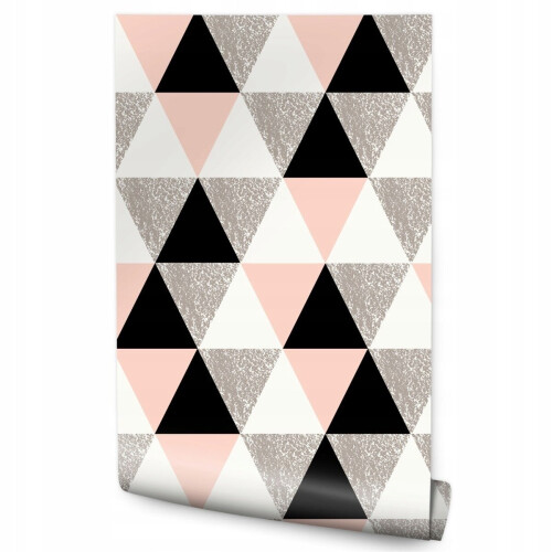 Värillinen tapetti TROUBLE Geometriset retrokuviot
