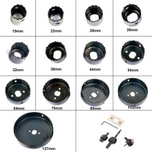 Set di seghe circolari in acciaio da 16 fori, punte da trapano rotonde per metallo, lavorazione del legno, faretti