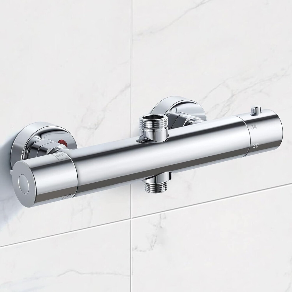 Robinet thermostatique à colonne, robinet de douche en laiton, raccord haut G3/4" BSP (26,4 mm) + raccord bas