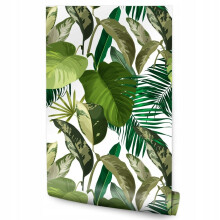 Green Tropical Nature Leaves ruokasalin taustakuva