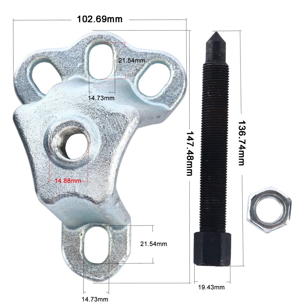 Extracteur de moyeu de roulement de disque de roue avant profond
