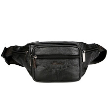(Marsupio nero) Nuovo marsupio in pelle da uomo, marsupio da uomo, borsa in pelle da uomo, grande capacità, impermeabile,