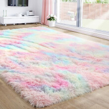 Tapete de decoração de quarto de unicórnio 120x160 cm, tapete infantil pastel, tapete de quarto infantil,