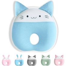 Travesseiro de bebê para recém-nascido, proteção para cabeça plana, travesseiros de dormir para bebê,
