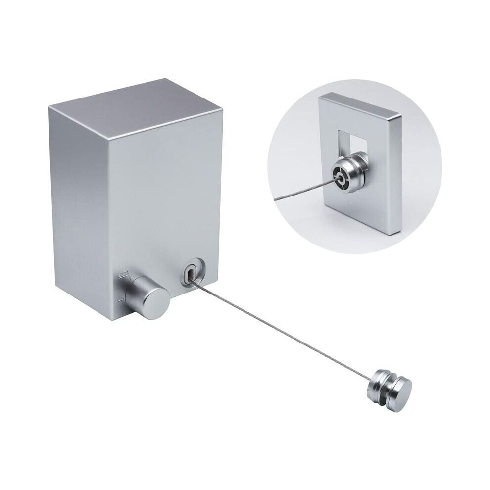 Étendoir à linge rétractable extérieur/intérieur 4,2 m (argent) LKBD