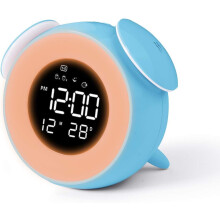 Sveglia per bambini, sveglia digitale per ragazze con luce di sveglia, sveglia da comodino a 7 colori / controllo