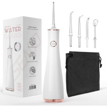 Sonic Water Flosser, fio dental portátil, recarregável, três modos e quatro bicos