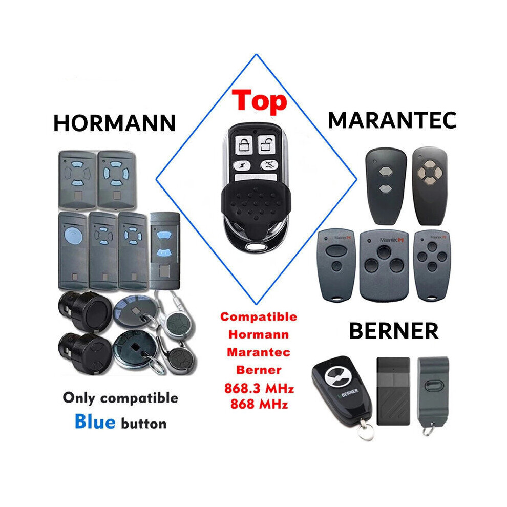 Télécommande de porte de garage 3 en 1 Hormann Berner Marantec