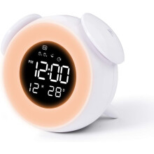 Sveglia per bambini, sveglia digitale per ragazze con luce di sveglia, sveglia da comodino a 7 colori / controllo