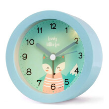 Sveglia per bambini, sveglia da comodino, a batteria, con doppia luce e suoneria.