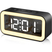 Sveglia digitale, orologio digitale a LED con luce notturna regolabile, alimentazione USB 12/24 ore