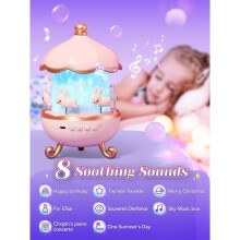 Support TV CDQ Veilleuse Bébé Projecteur Ciel Étoilé, 8 Veilleuses Musicales et Lumineuses, Veilleuse Bébé Rotation