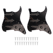 Pastilla de guitarra eléctrica de bobina simple, sonido claro, 11 orificios, prefabricada, color negro