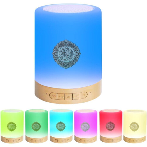 Haut-parleur Coran avec télécommande, portable, LED, Bluetooth, tactile, lecteur MP3, veilleuse