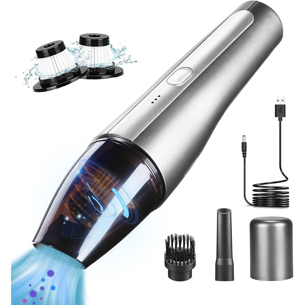 Aspirateur à main sans fil 8000 PA pour voiture, puissance 120 W, rechargeable par USB, 4000 mAh