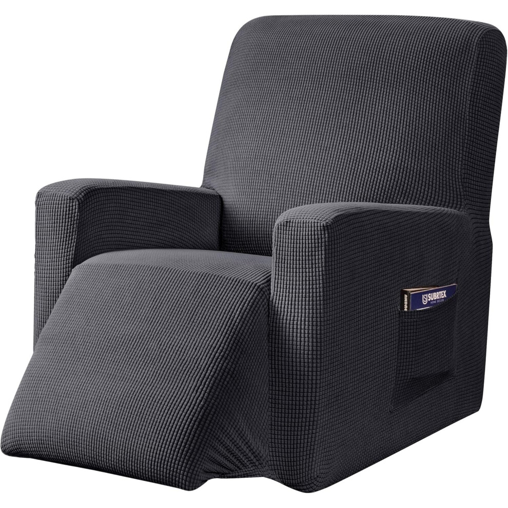 Housse de protection élastique pour fauteuil inclinable (1 place) (gris)