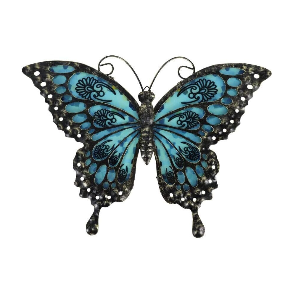 Décoration murale en métal avec papillon, décoration murale d'extérieur en métal, ornement papillon en métal et