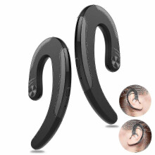 Um par de fones de ouvido de condução óssea, fones de ouvido sem fio Bluetooth