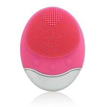 Escova de limpeza facial sônica de silicone macio, limpador facial à prova d'água, carregador sem fio