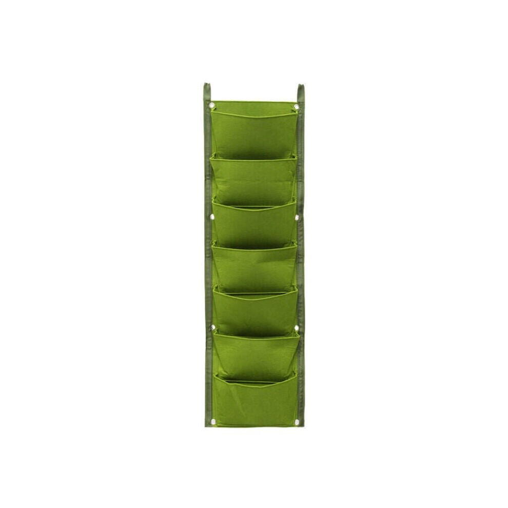 Sac de jardinière mural à 7 poches, vertical, pour extérieur, suspendu, pour balcon, jardin, cour, bureau, maison