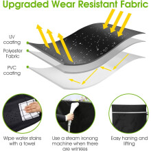 Capa para grelha, capa para churrasco, lona redonda, tecido Oxford resistente às intempéries, resistente